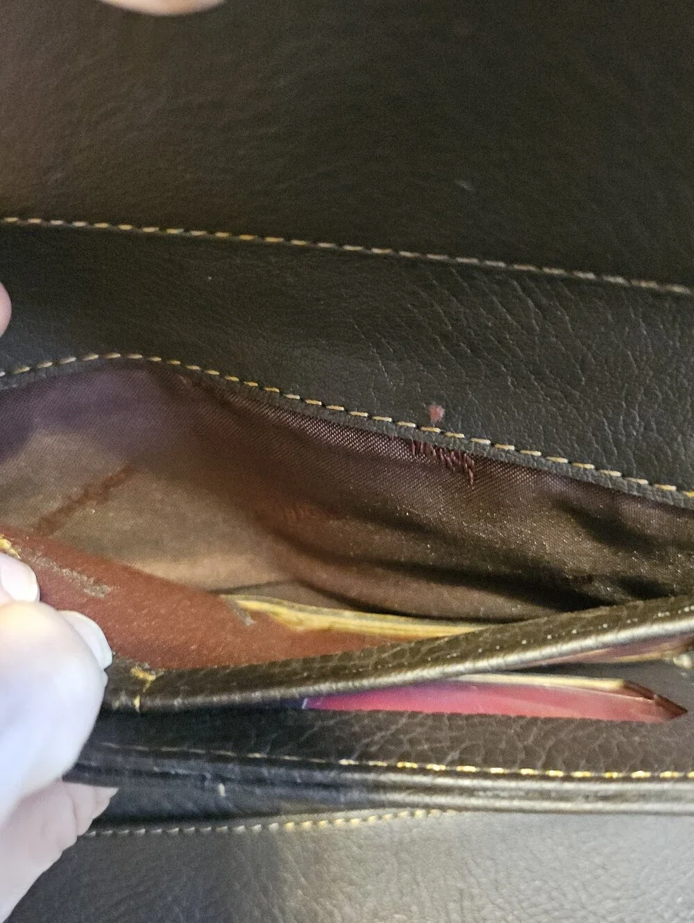 Vintage Renzo Costa Multi Brown Leather Wallet Checkbook Credit Cards